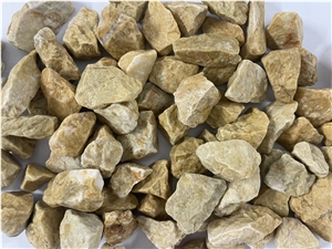 Yellow Pebble For Garden And Landscape Customized Size