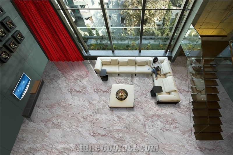 Pink Burgundy Granite Slabs