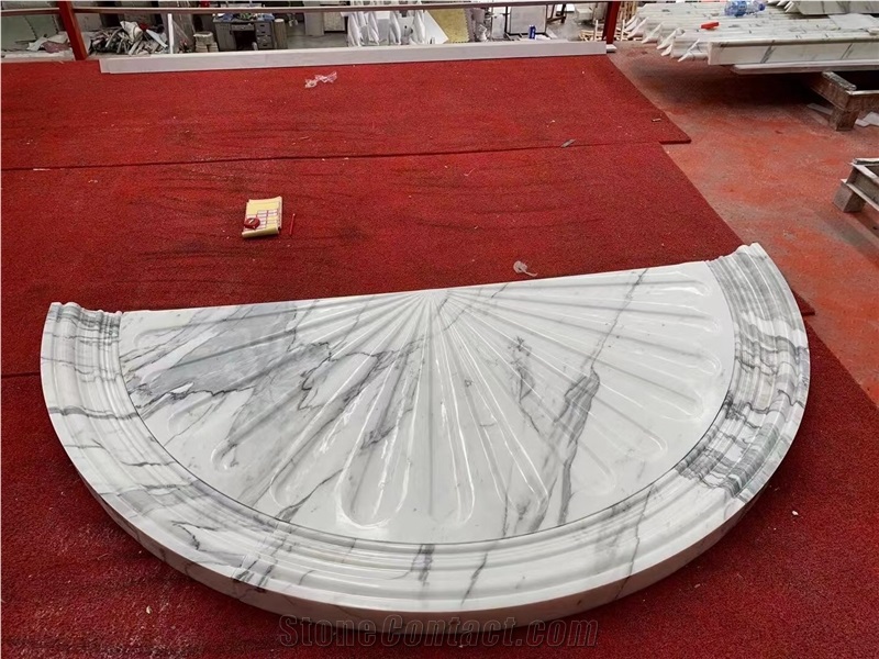 3D Marble Waving Wall Decor Panels Statuario CNC Wall Panels