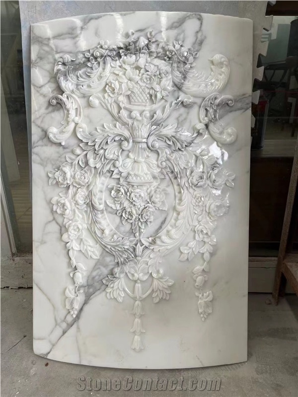 3D Marble Waving Wall Decor Panels Statuario CNC Wall Panels