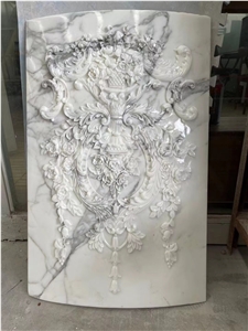 3D Marble Waving Wall Decor Panels Statuario CNC Wall Panels