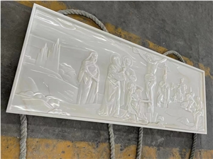 3D Marble Waving Wall Decor Panels Statuario CNC Wall Panels