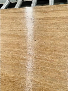 Beige Travertine Slabs Leathered Finished Classic Travertine