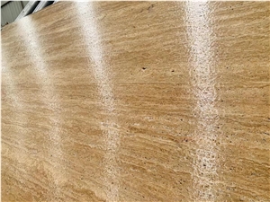 Beige Travertine Slabs Leathered Finished Classic Travertine