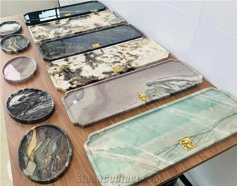 Luxury Stone Plates Granite Copenhagen Jewelry Display Stand