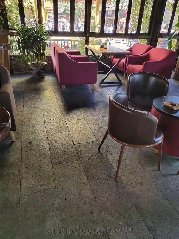 Machine Cut Grey Basalt Tiles Black Volcanic Lava Stone Tile