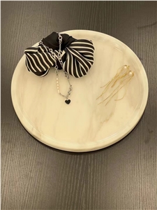 Marble Kitchen Accessories Stone Norwegian Rose Tray Pleates