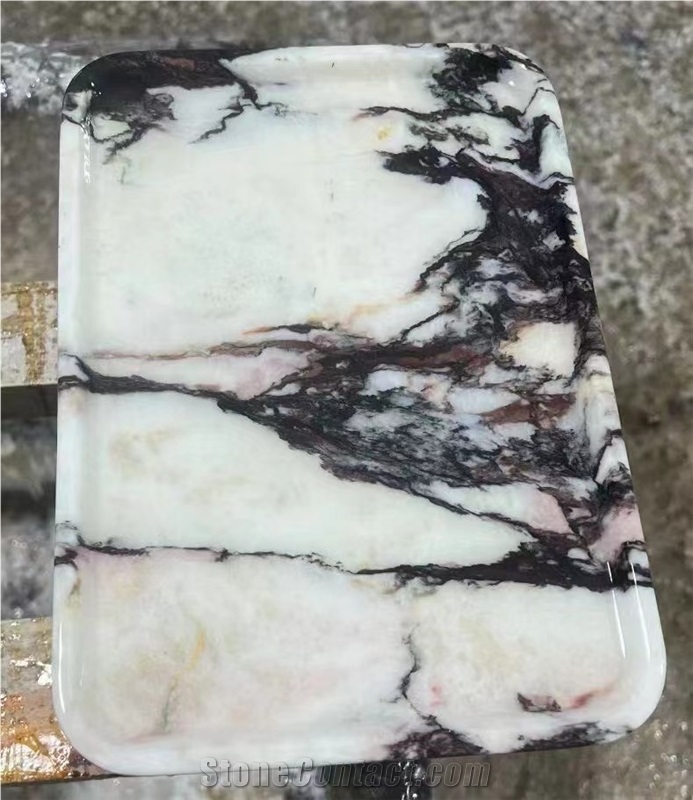 Marble Tea Trays Stone Cipollino Ondulato Serving Plates