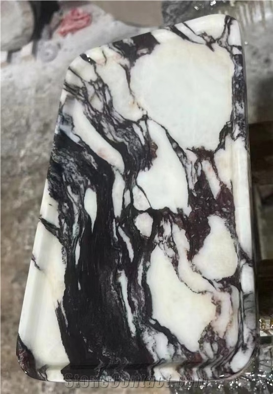 Marble Tea Trays Stone Cipollino Ondulato Serving Plates