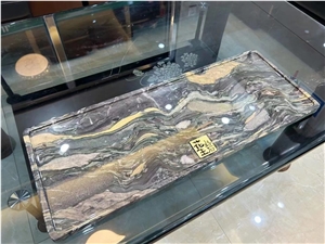 Stone Tea Set Marble Imperial Green Tea Trays For Dining