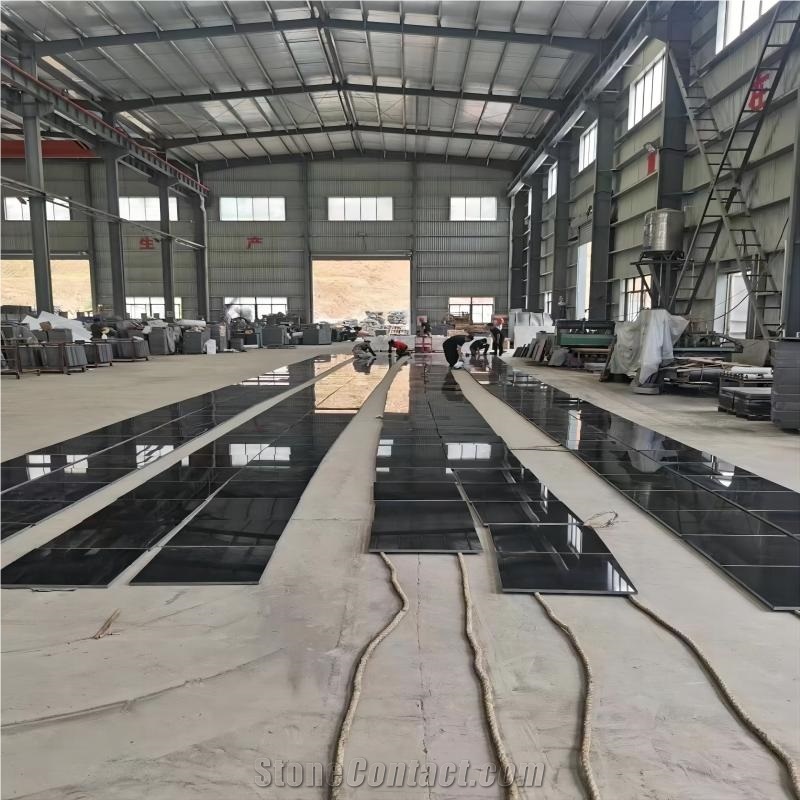 G684 Polished Or Honed Black Basalt Wall And Floor Tiles