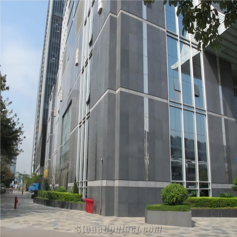 G684 Polished Or Honed Black Basalt Wall And Floor Tiles