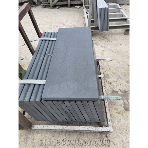 Hainan Bluestone Honed Finish Bullnose Pool Coping