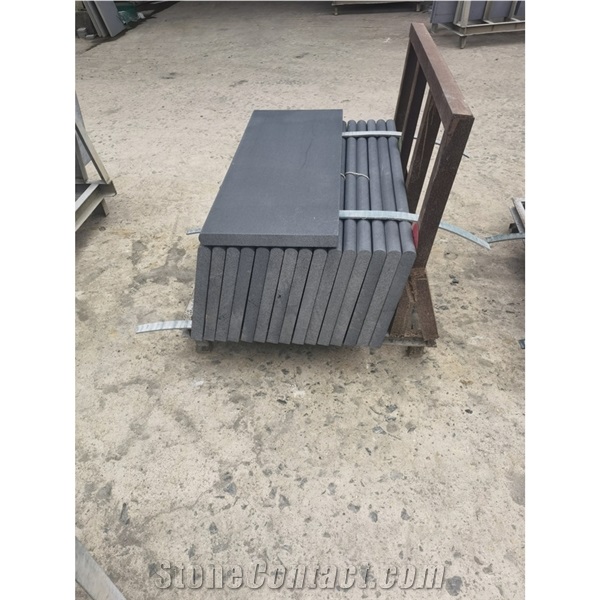 Hainan Bluestone Honed Finish Bullnose Pool Coping