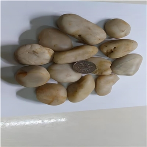 High Gloss White Walkway Washed Pebble Stone
