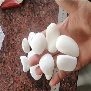 High Gloss White Walkway Washed Pebble Stone