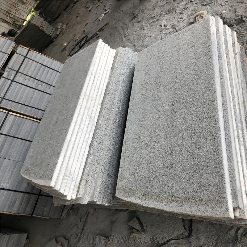 High-Grade G641 Gray Granite Flamed Slabs