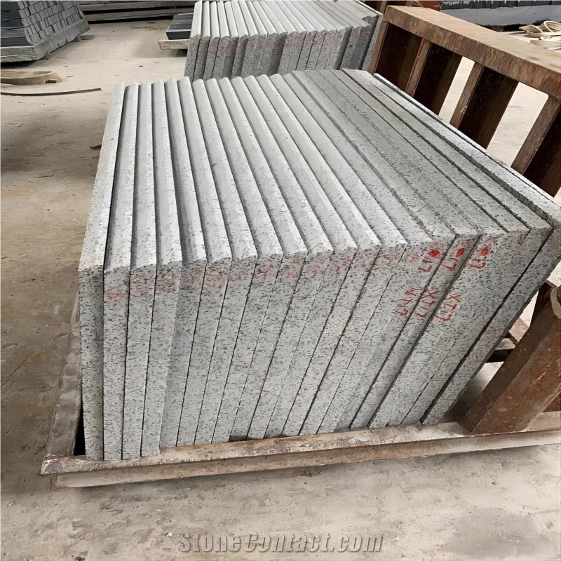 High-Grade G641 Gray Granite Flamed Slabs