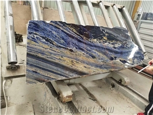 Polished Sodalite Blue Granite Small Slabs, 1.8 Thick