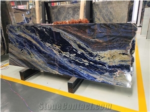 Polished Sodalite Blue Granite Small Slabs, 1.8 Thick