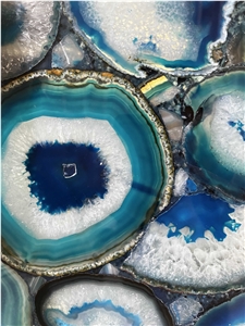 Blue Agate 7 Colors Slab For Wall And Floor Tiles