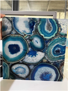 Blue Agate 7 Colors Slab For Wall And Floor Tiles