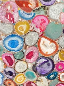 Colorful Agate Wall,Semi Precious Tiles,Gemstone Slab