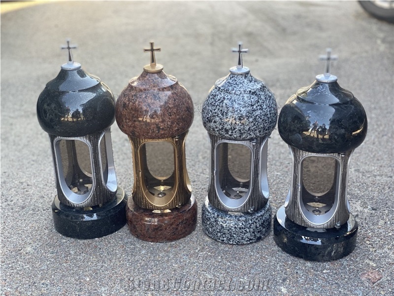 Lamp-Icon Granite Monumental Lanterns