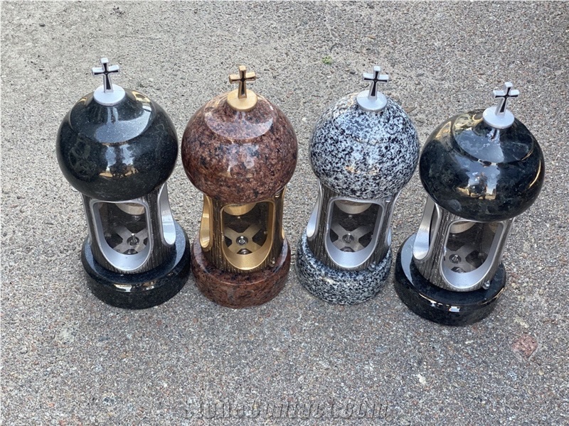 Lamp-Icon Granite Monumental Lanterns