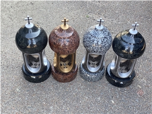 Lamp-Icon Granite Monumental Lanterns
