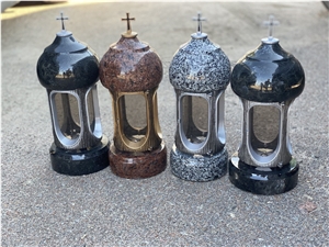 Lamp-Icon Granite Monumental Lanterns
