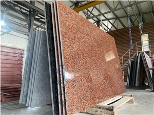 Rosso Santiago Red Granite Slabs