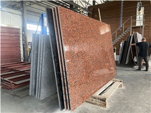 Rosso Santiago Red Granite Slabs