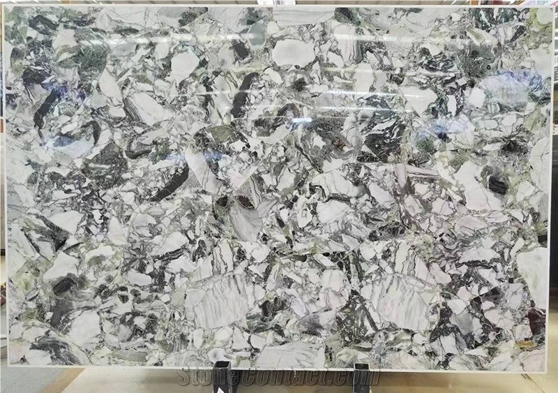 Ice Green Marble Polished Slab