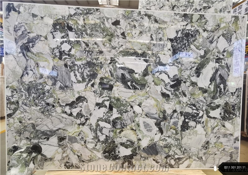 Ice Green Marble Polished Slab