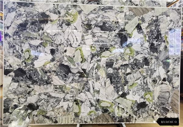 Ice Jade Green Marble Polished Slab