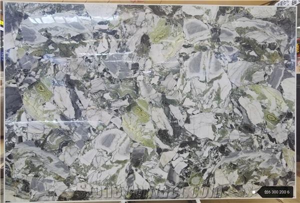 Ice Jade Green Marble Polished Slab