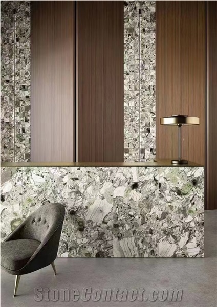 Ice Jade Green Marble Polished Slab