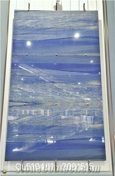 Good Quality Azul Macaubas Quartzite Slab For Sale
