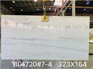 Top White Macaubas Quartzite Slab
