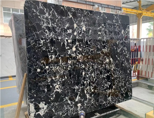 Nepoleon Black Artificial Marble,Black Engineered Slabs,Optimustone