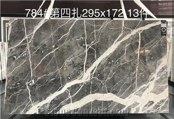 Carso Grey Marble Slab-Optimustone Carso Grey Marble