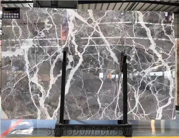Carso Grey Marble Slab-Optimustone Carso Grey Marble