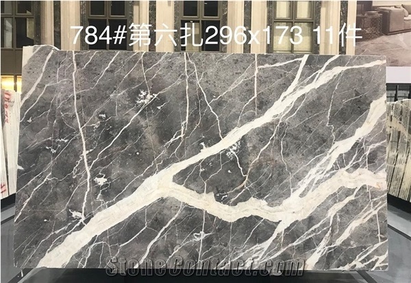 Carso Grey Marble Slab-Optimustone Carso Grey Marble