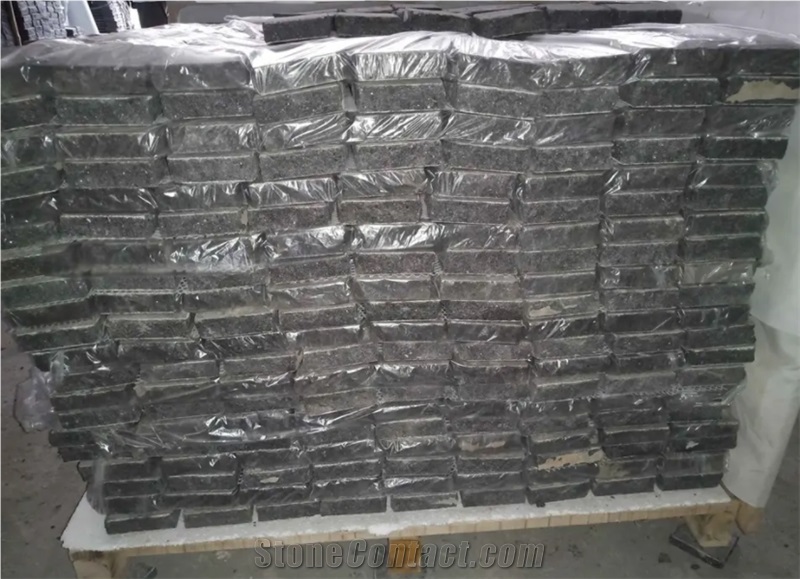 Cobble Stone On Mesh, Black Cobble, Cobble Stone Pavers