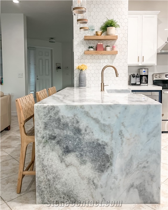 Cristalita Ocean Blue Marble,Optimustone Crystal Blue Slabs