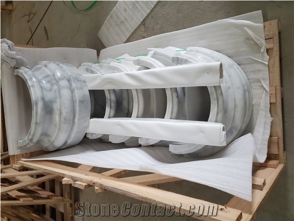 Guangxi White Marble Column,Optimustone Column