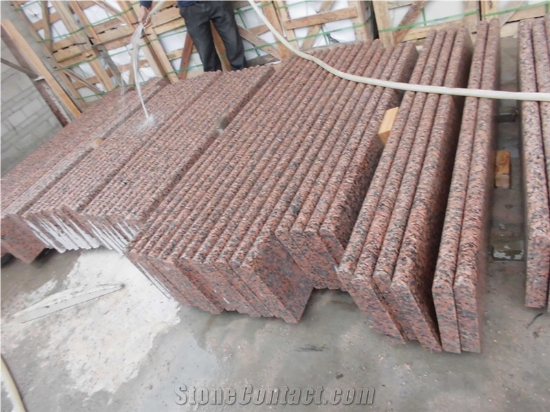 G562 Feng Ye Hong Granite Stair,Stair Treads,Stone Steps
