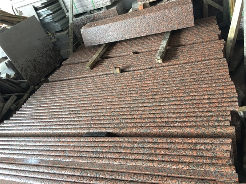 G563 Sanbao Red Granite Stair,Stair Treads,Stone Steps