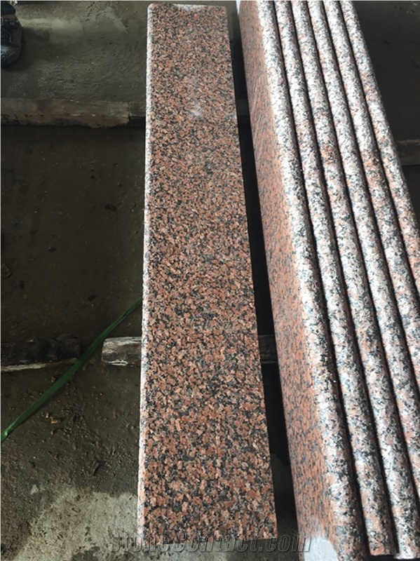 G563 Sanbao Red Granite Stair,Stair Treads,Stone Steps
